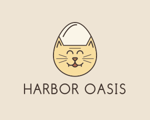 Cat Egg Head logo design