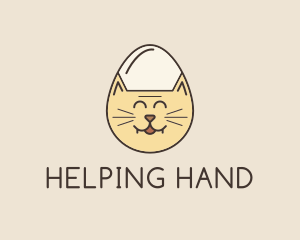 Cat Egg Head logo design