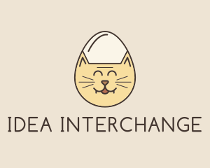 Cat Egg Head logo design