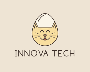 Cat Egg Head logo design