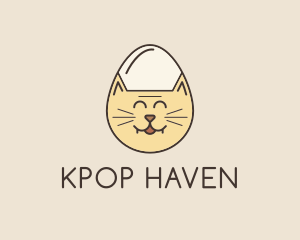 Cat Egg Head logo design