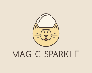 Cat Egg Head logo design