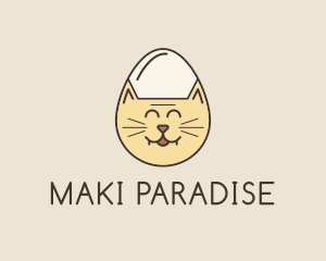 Cat Egg Head logo design