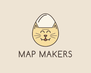 Cat Egg Head logo design