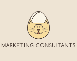 Cat Egg Head logo design