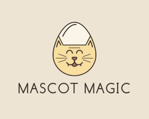 Cat Egg Head logo design