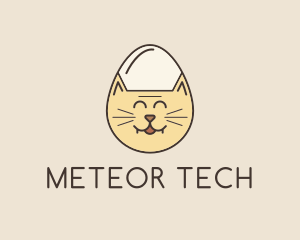 Cat Egg Head logo design