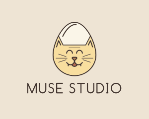 Cat Egg Head logo design