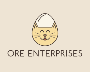 Cat Egg Head logo design