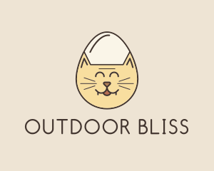 Cat Egg Head logo design