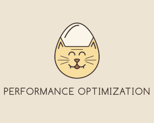 Cat Egg Head logo design