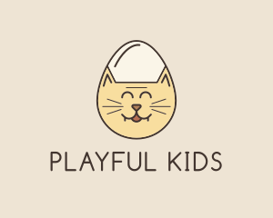 Cat Egg Head logo design