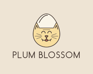 Cat Egg Head logo design