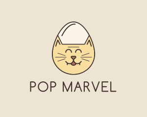 Cat Egg Head logo design