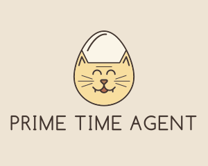 Cat Egg Head logo design