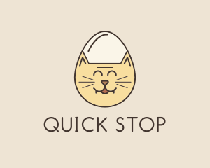 Cat Egg Head logo design