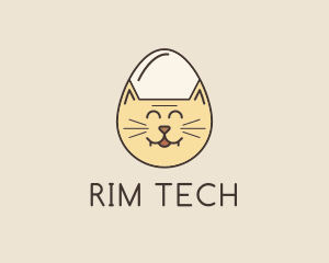 Cat Egg Head logo design