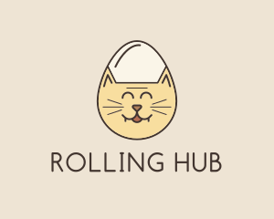 Cat Egg Head logo design