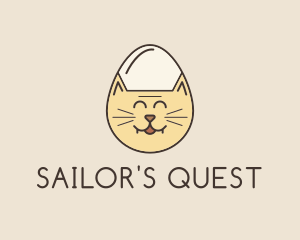 Cat Egg Head logo design