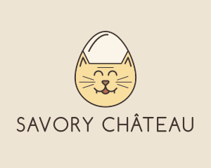 Cat Egg Head logo design