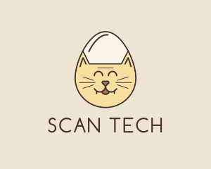 Cat Egg Head logo design