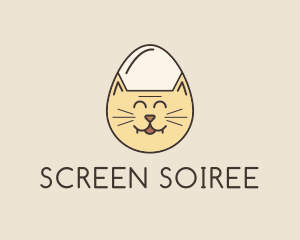 Cat Egg Head logo design