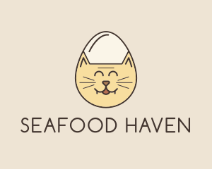 Cat Egg Head logo design