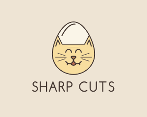 Cat Egg Head logo design