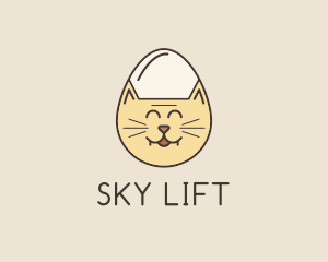 Cat Egg Head logo design