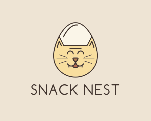 Cat Egg Head logo design