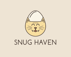 Cat Egg Head logo design