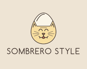 Cat Egg Head logo design