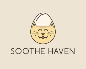 Cat Egg Head logo design