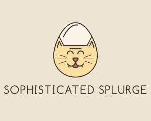 Cat Egg Head logo design