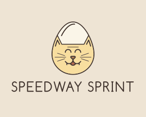 Cat Egg Head logo design