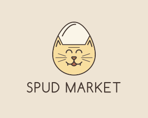 Cat Egg Head logo design