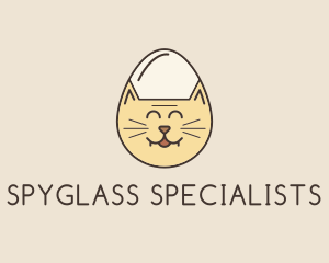 Cat Egg Head logo design