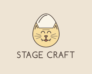 Cat Egg Head logo design