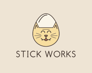 Cat Egg Head logo design