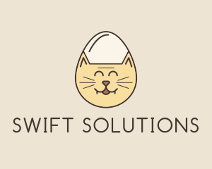 Cat Egg Head logo design