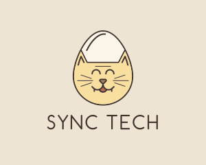 Cat Egg Head logo design