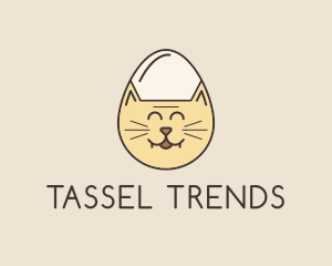 Cat Egg Head logo design