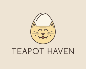 Cat Egg Head logo design