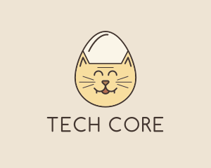 Cat Egg Head logo design