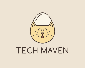 Cat Egg Head logo design