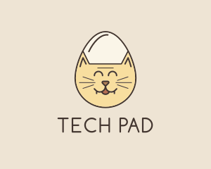 Cat Egg Head logo design