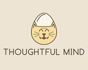 Cat Egg Head logo design