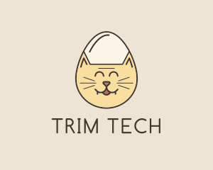 Cat Egg Head logo design