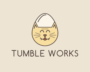 Cat Egg Head logo design