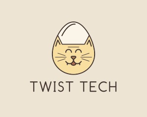 Cat Egg Head logo design